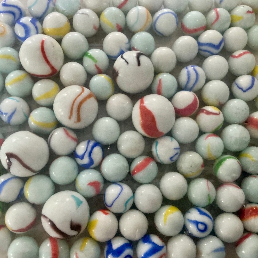 Vintage & Modern Glass Marbles Lot Over 1.5 lbs Shooters Included